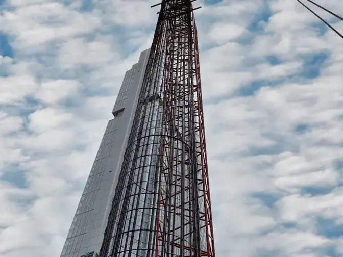Drilled shaft cage installation
