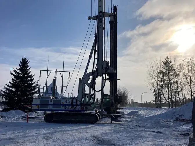 rig in snow