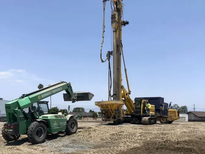 vibro pier production on site
