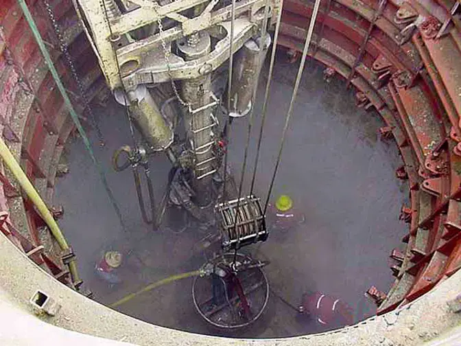 drilling of pipes for bottom seal