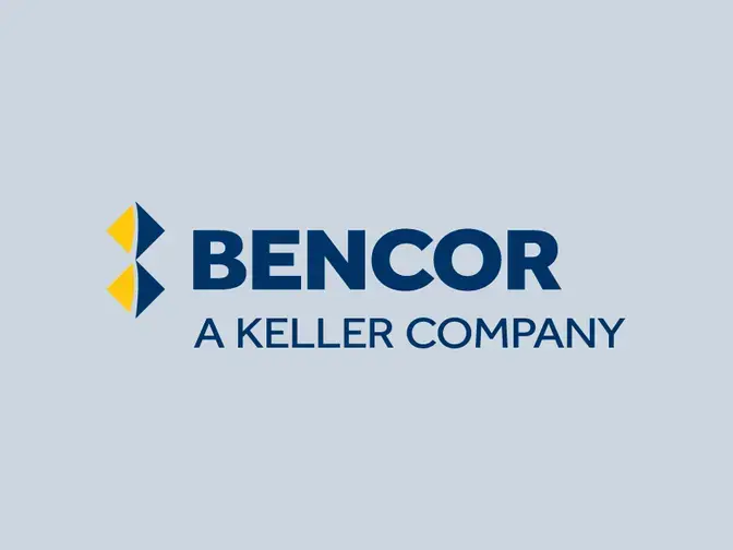 Bencor logo on blue background