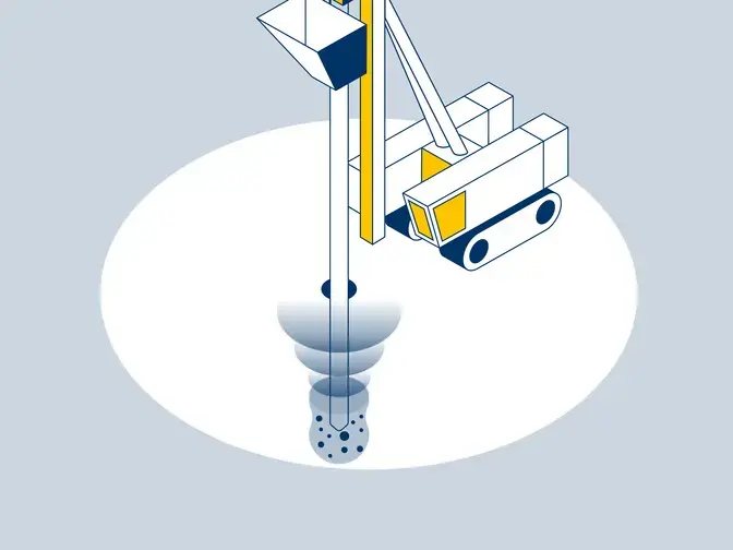 Illustration of vibro installation
