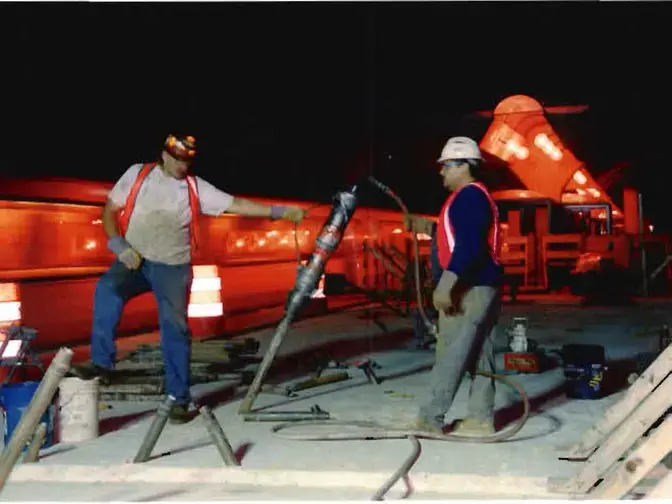 Denver grouting on site