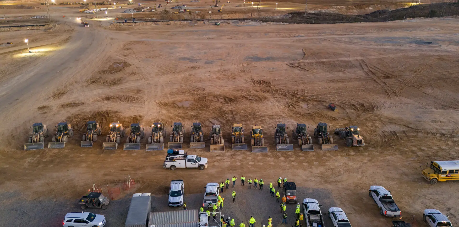 Aerial of a job site