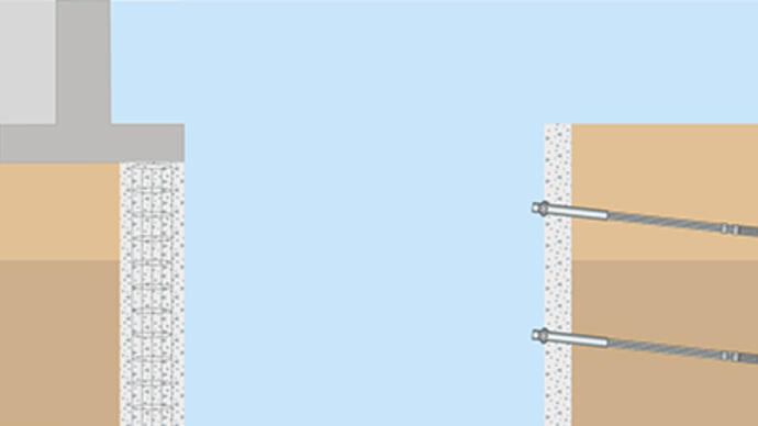 earth retention solution illustration