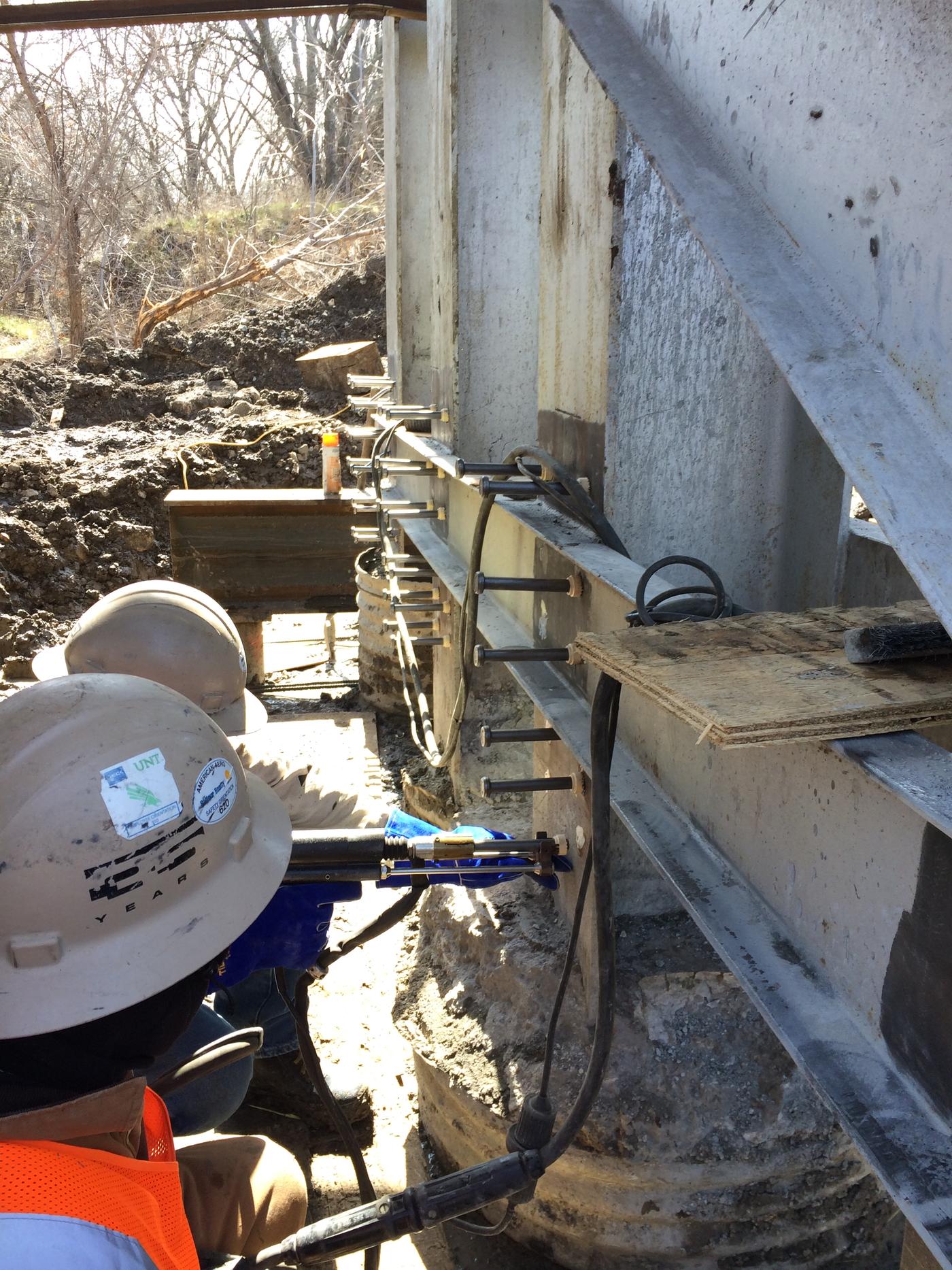 BNSF Bridge Sherman micropiles