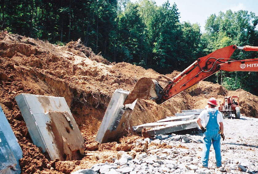 Lexington Landslide reaction blocks