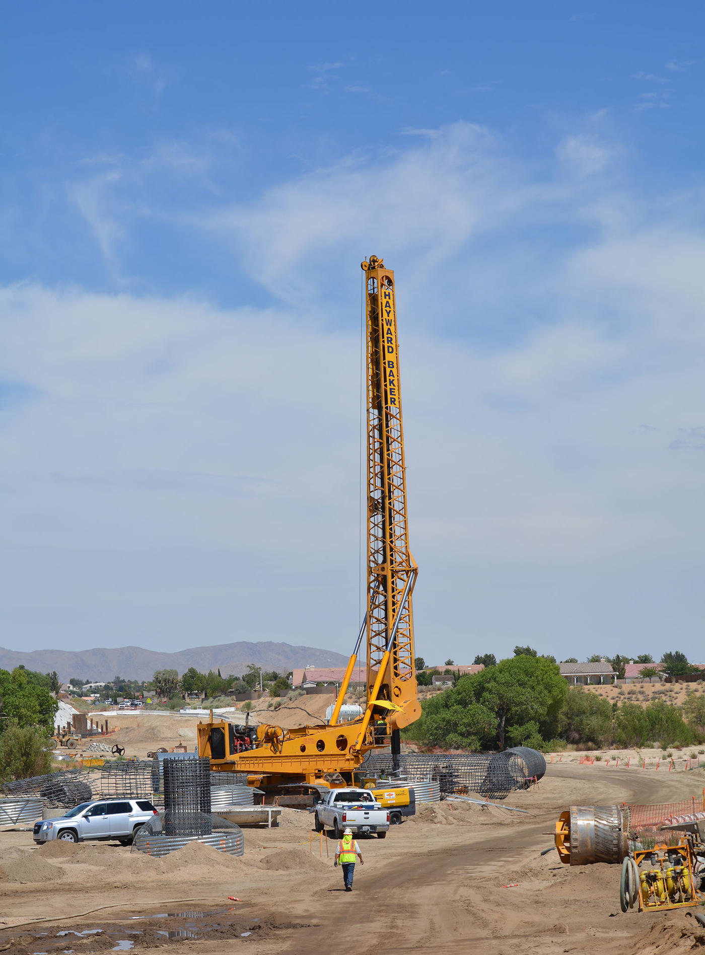 Yucca Loma Bridge drilled shaft drilling