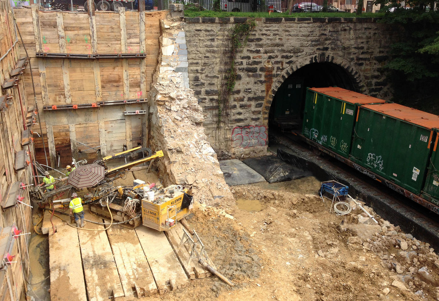 26th Street Emergency Repairs retaining wall