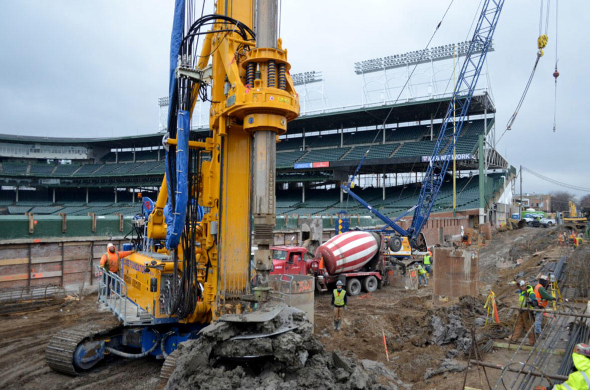 Wrigley Field Bleacher Expansion drilled shafts