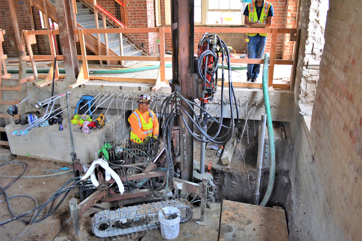 US Customs House micropiles