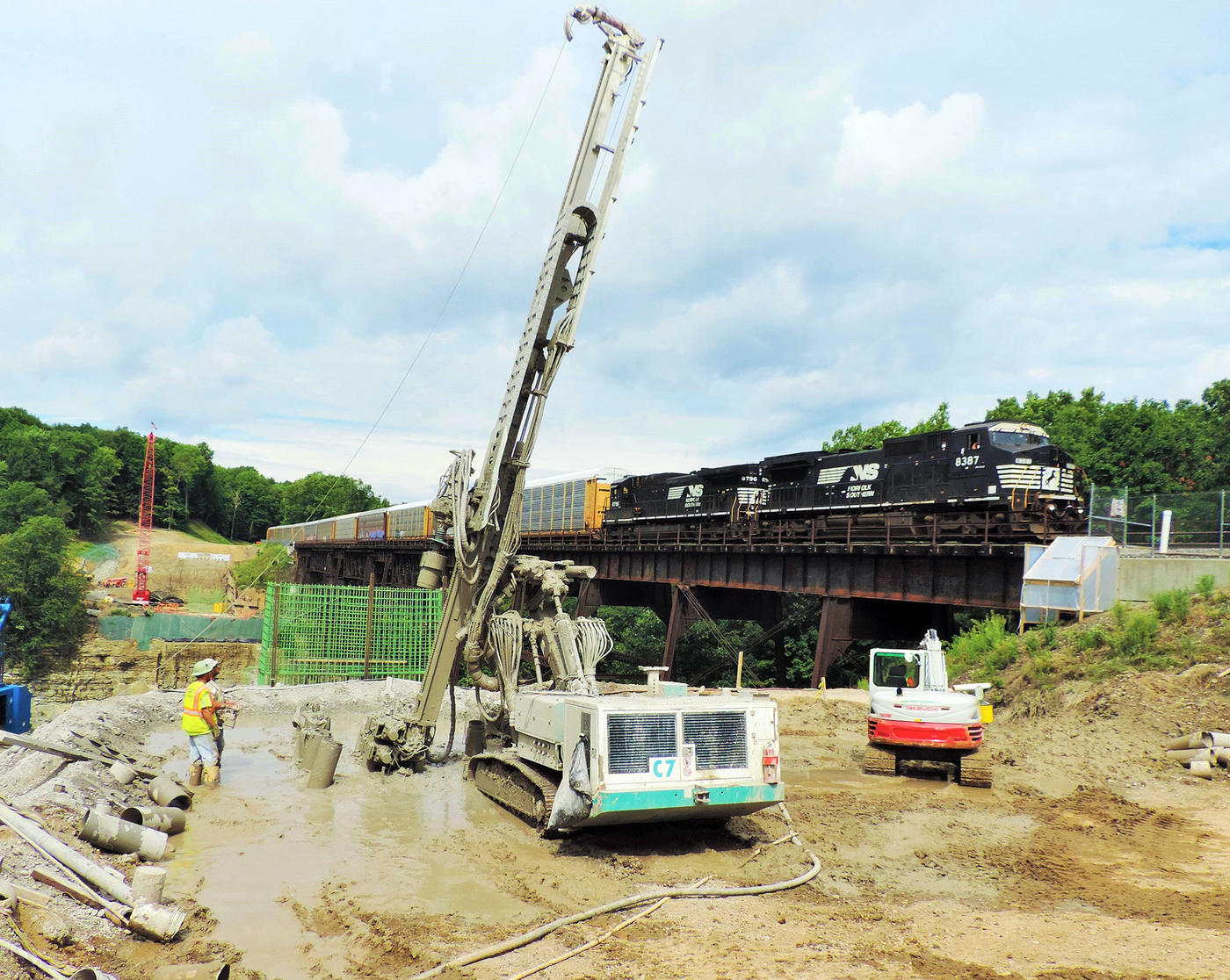 Portageville Bridge micropiles