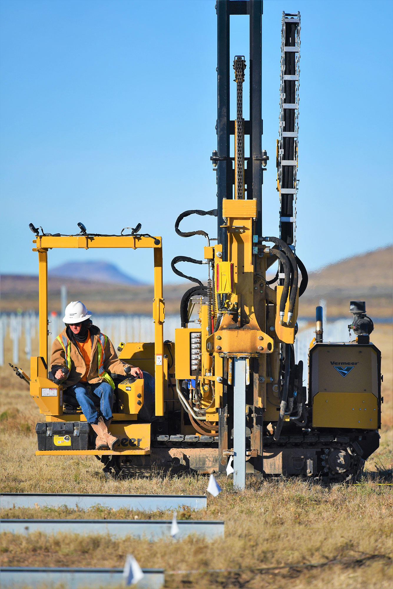 Texas Solar Facility driven piles installation