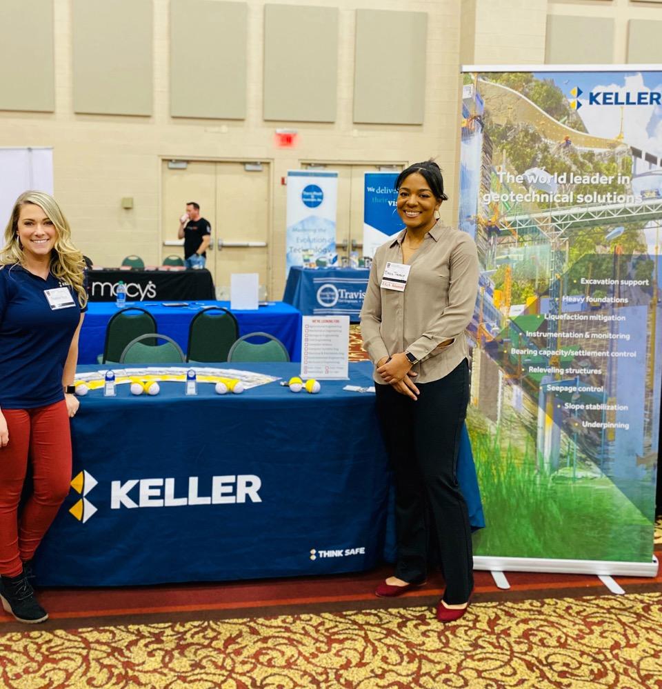 Two Keller employees at a career fair