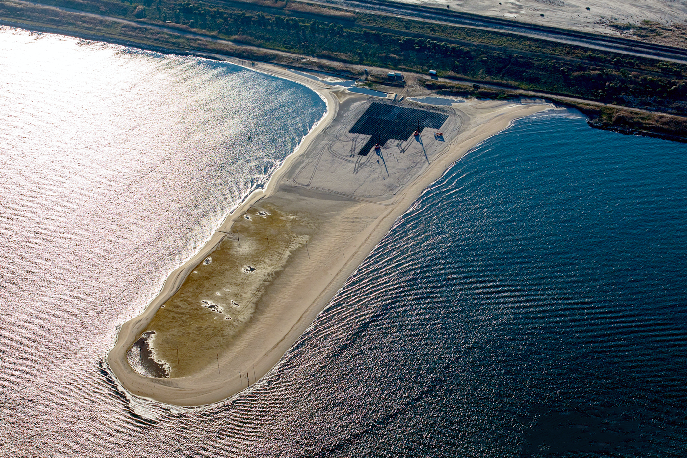 An aerial of the Craney Island site.