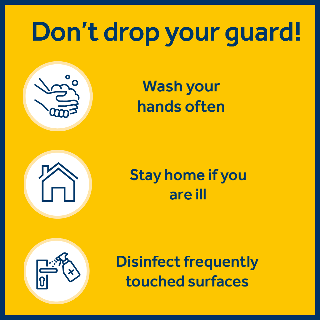 Don't drop your guard graphic