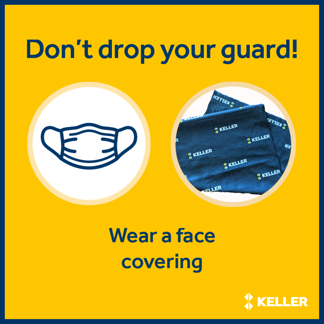 Wear a face covering graphic