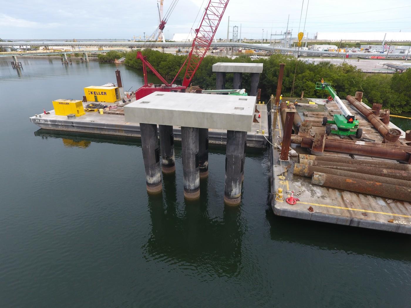 View of the working platform