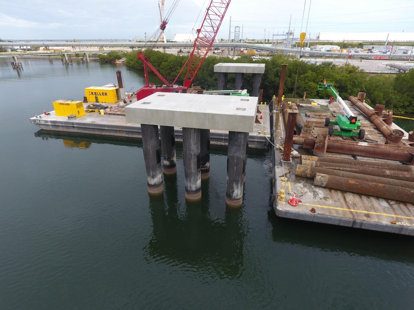 View of the working platform