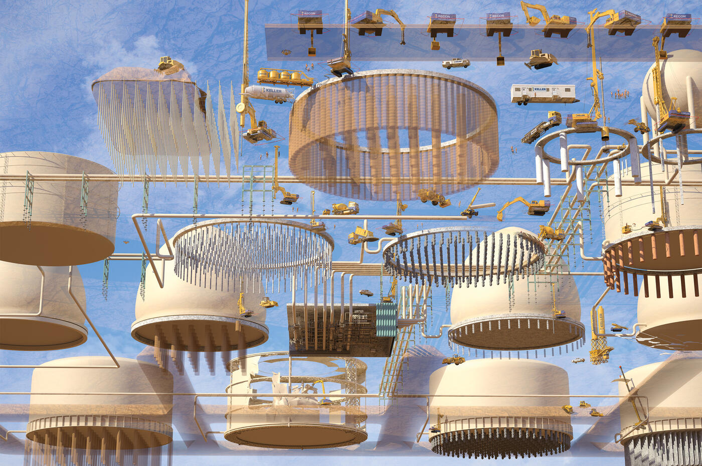 An illustration of Keller's tank foundation solutions