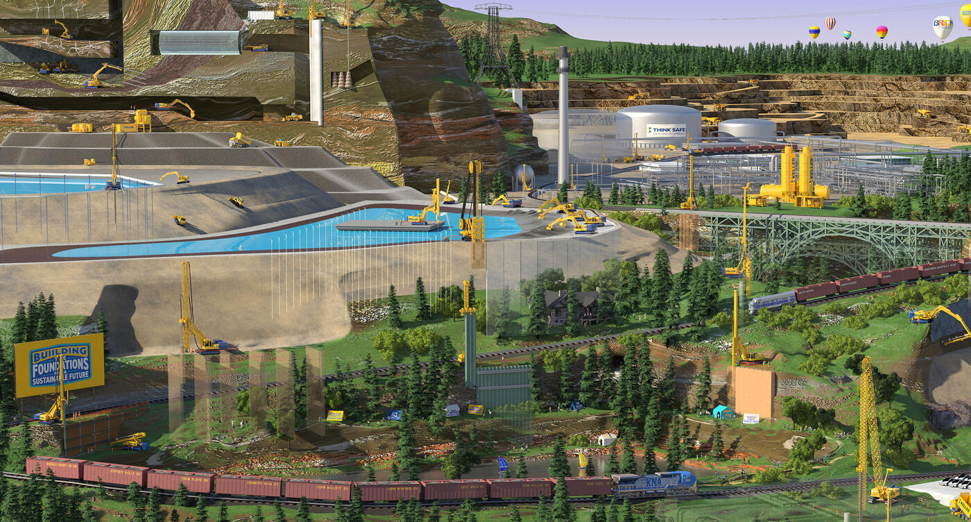 Illustration of mining operations