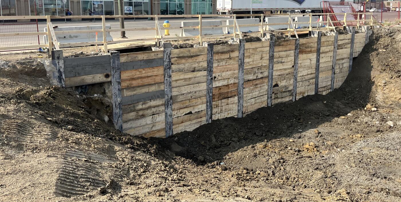 excavated soldier pile and lagging