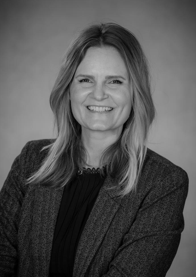 woman in gray suit