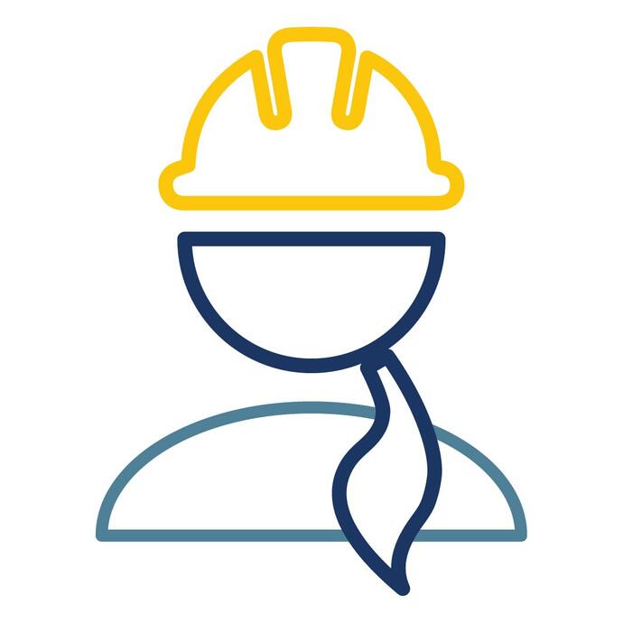 Female worker icon