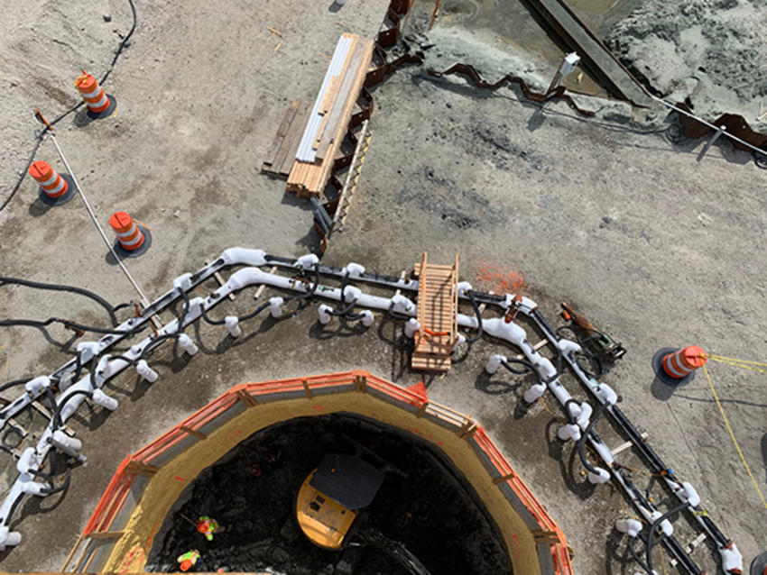 Ground freezing being performed for a NY tunnel project.