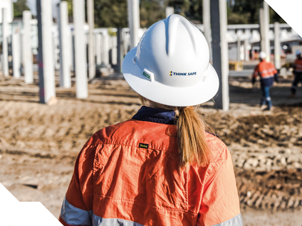 woman on construction site
