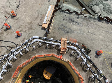 Ground freezing being performed for a NY tunnel project.
