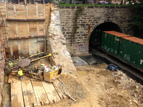 26th Street Emergency Repairs retaining wall