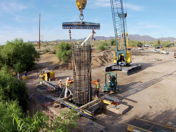 Sunset Road Bridge drilled shaft