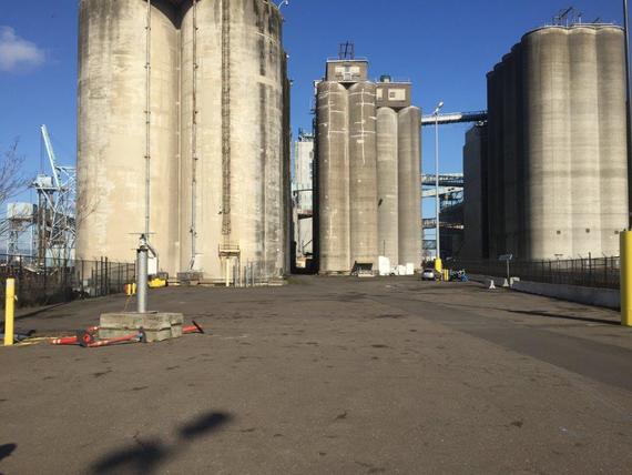 Grain silos at Great Western Malting