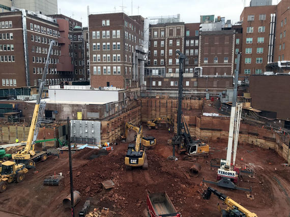 Aerial of the jobsite at HUMC