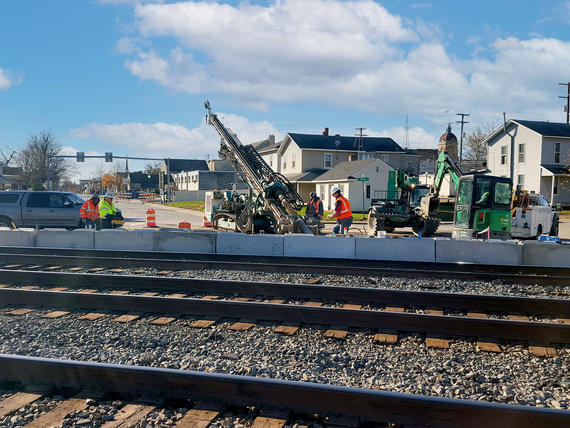 Working near active railroad tracks