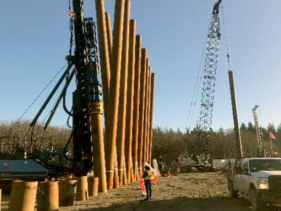 Installing driven piles