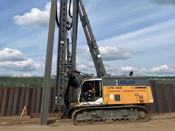 rig with sheet piles