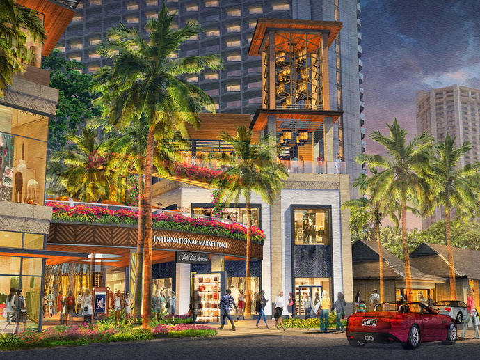 A rendering of the finished International Marketplace