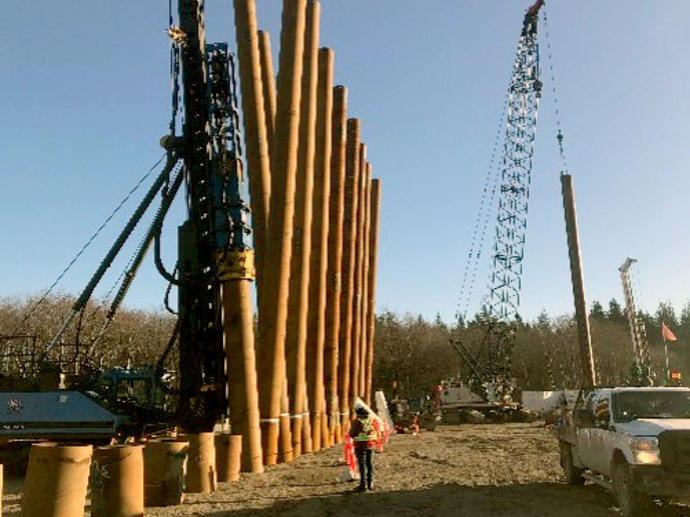 Installing driven piles