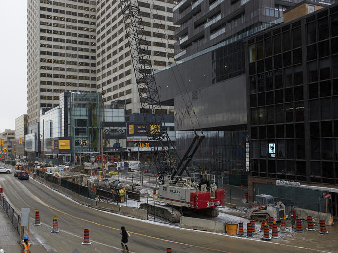 construction site in city