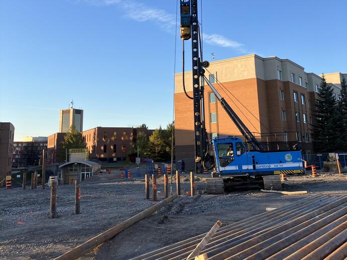 Carleton University pipe piles