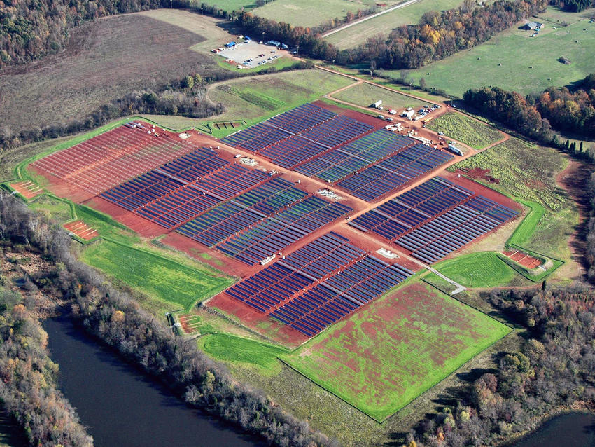 Davidson County Solar Farm aerial