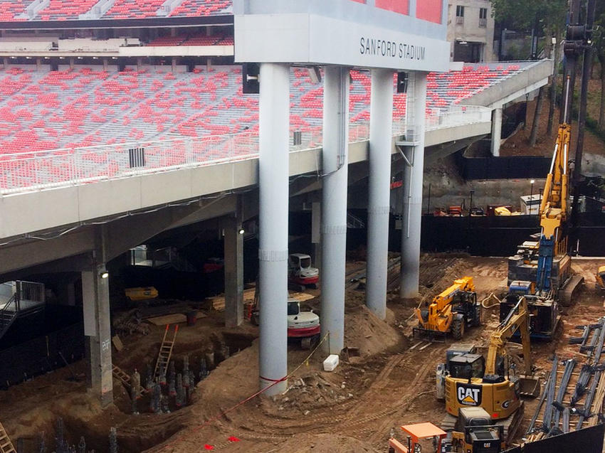 University of Georgia Sanford Stadium auger cast piles