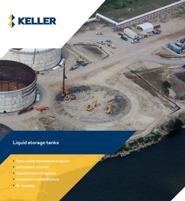 First page of the Keller storage tanks brochure