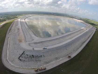 Aerial of an environmental remediation site