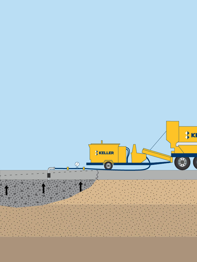 Slab jacking illustration