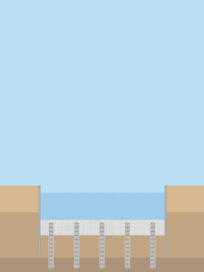 Tremie bottom seals illustration