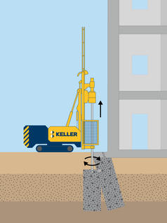 Jet grouting technique illustration